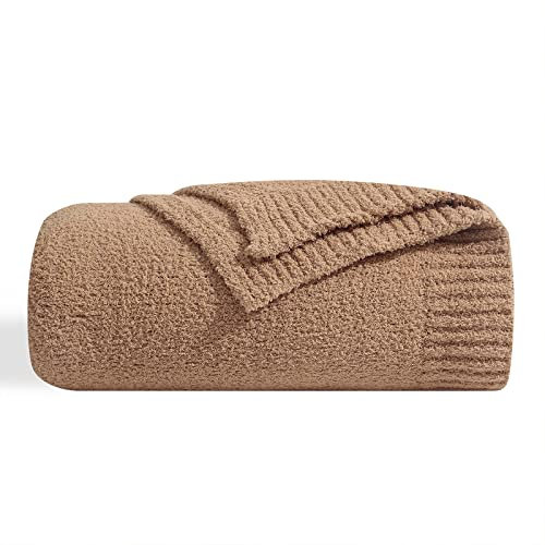 bearberry Super Soft Fluffy Throw Blanket Lightweight Cozy Warm Throw Blankets for Couch Bed Sofa All Season (Camel, 40”x50”)