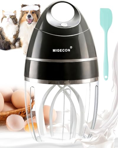 MIGECON Mousseur à Lait Electrique, Robot Patissier Rechargeable, Mini Fouet Electrique Portable, Emulsionneur Automatique, pour Latte, Cappuccino, Macchiato, Gel douche, Gris Foncé