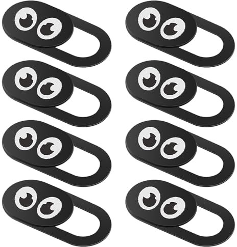 Amabro 8 Unidades Cubierta Webcam, 8 Unidades Cubierta Webcam Cover Slider Diseño Ultra Fino Camera Cover Tapa Webcam para Todo Tipo de Ordenadores Portátiles, Tabletas y Móviles Inteligentes