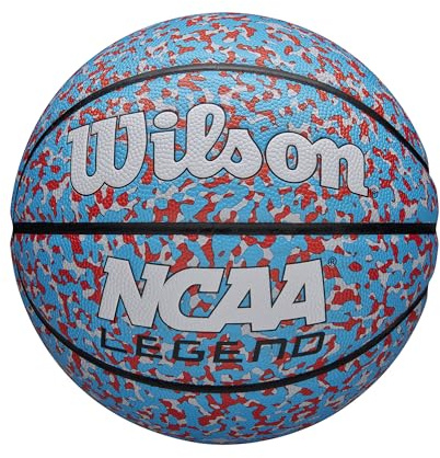 WILSON NCAA Legend Basketball - Sky Blue/Red/White, Size 6-28.5