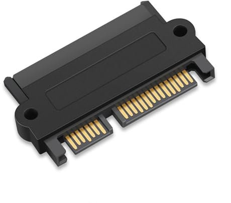 Générique Cavo per disco rigido,RAID per disco rigido con 15 pin - adattatore SAS ad angolo da 180 gradi testa destra per scheda madre SAS