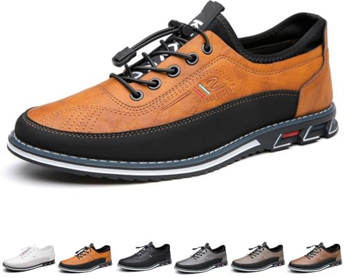 Genérico Zapatos Oxford ortopédicos Marcel Zapatos Casuales Zapatos Deportivos Zapatos Formales Zapatos de Negocios (Orange,39)