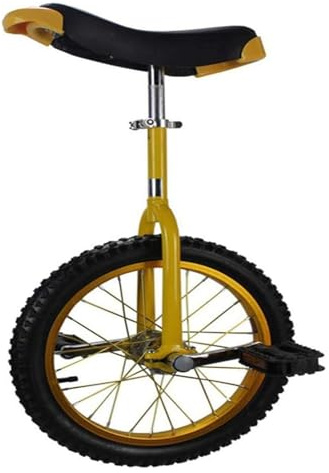 Enhjuling, 16/18/20 tums hjul halkfria vuxencyklar enhjuling höjdjusterbara mountainbikes(Giallo,18inch)
