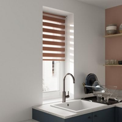 GoodHome Elin 2 Store Enrouleur Jour/Nuit sans perçage 60 x 180 cm