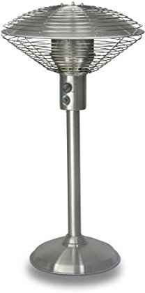 Sahara 4kw Gas Table Top patio heater. 52 x 52 x 96 cm Stainless Steel and Black