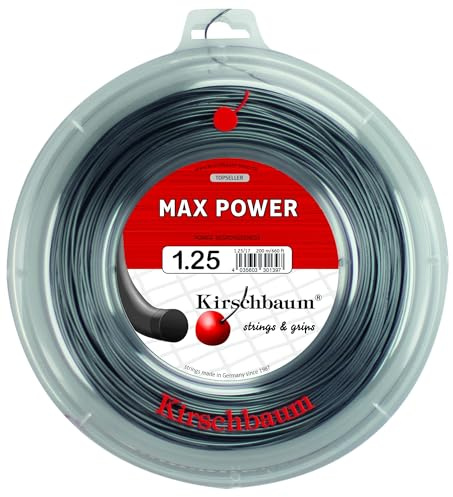 Kirschbaum Saitenrolle Max Power, Anthrazit, 200m, 0105260218100010
