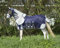 QHP Falabella Minishetty Fliegendecke mit Hals und Maske Schweif- Bauchlatz (70 cm, blau)