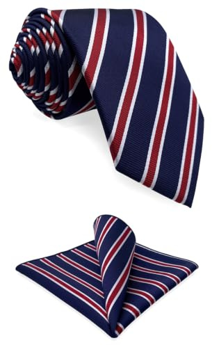 S&W SHLAX&WING Rayures Cravate Pour des hommes Bleu Rouge Costume d'affaires Costume d'affaires