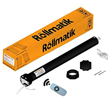 Rollmatik Motore per Tapparelle Elettriche Grandi 240Kg 120Nm per Rullo Diametro 70mm. Con Telecomando. Predisposto Per Pulsante SU/GIU. Apertura Automatica Persiane
