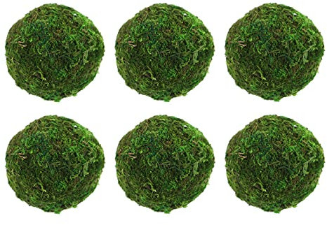 Garneck 6pcs Artificial Balls Decorative Moss Adornments for Home Garden Supply Fake Greenery Small Balls for Decor