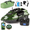 XYQSBY Barca Telecomandata Cercatore di Pesci da Pesca Portatile, Barchino Carpfishing con GPS, Doppio Motore e Eliche, Batterie da 5200 mAh, 16 Punti di Pesca, Ecoscandaglio 0.6-45 m