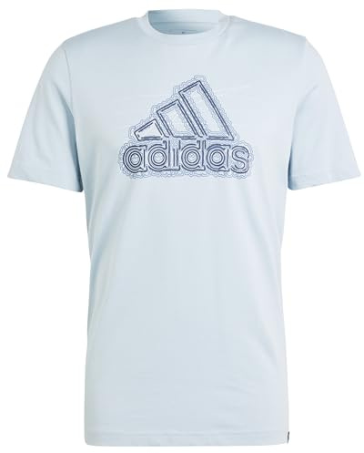 adidas Men's Growth Badge Graphic Tee, Wonder Blue, M