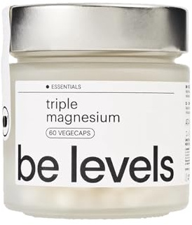 Triple Magnesio Complex Bisglicinato + Malato + Taurato + Vitamina B6 60 Cápsulas Fórmula Avanzada de Alta Absorción con Tres Tipos de Magnesio y Vitamina B6 | be levels