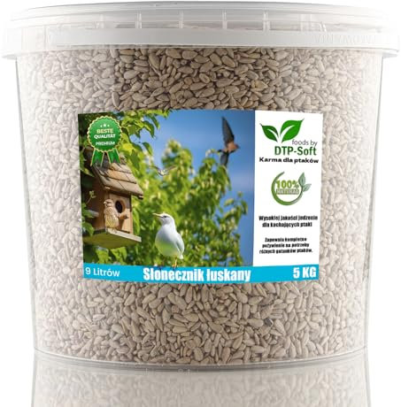 5 kg de graines de tournesol pelées - Nourriture pour oiseaux sauvages - Tournesols dans un seau (5 kg)