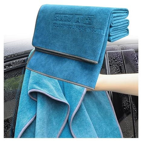 Tauzveok Chiffons Microfibre pour Voiture Moto, Chiffons Nettoyage,Polissage Non Pelucheux, Entretien Voiture, Nettoyage Tissu pour Vitres, sans Traces, Polyvalent,43 * 43cm*3Pcs