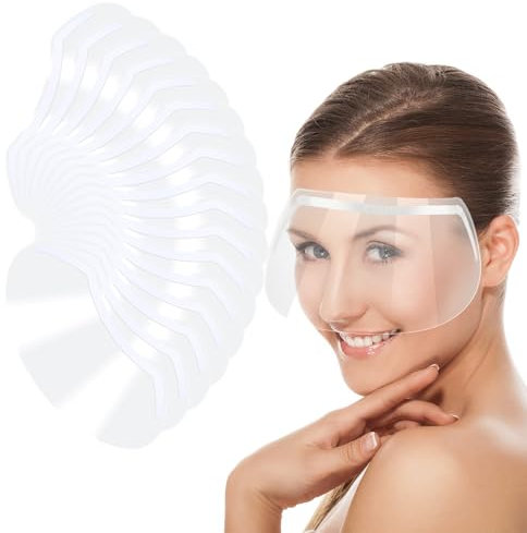 Thinp Lot de 50 visières de douche transparentes pour adultes, lunettes de douche imperméables pour maquillage, laque, soins des paupières