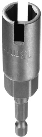 QUARKZMAN Llave de Tuerca Ala H13 de 13 Mm Métrica 6 Puntos Socket 1/4 Vástago Hexagonal Ranura Profunda Herramienta de Impacto de Llave de Tuerca Alada de Acero Cr-V para Tornillos Tuercas