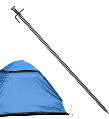 Stahlhering - verstärkter Stecker, extra starker Bodenzieher | Befestigungshaken, Metallpfahl, sicheres Seil, rostfreier Bolzen, fester Verankerung, langlebiger Stand, ergonomische Schnalle, Gestänge