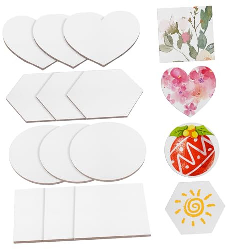 Artibetter Imanes De Lienzo Para Pintar, Mini Lienzos Rectangulares De Lona Blanca, Kit De Pintura Sin Diseño, 16 Piezas, y Seguros Para Manualidades Casa, Oficina y Escuela