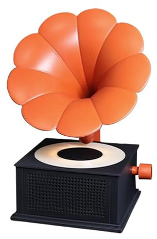 Altoparlante Wireless - Altoparlante Grammofono - Lettore musicale portatile con 3 modalità di illuminazione per camera giardino