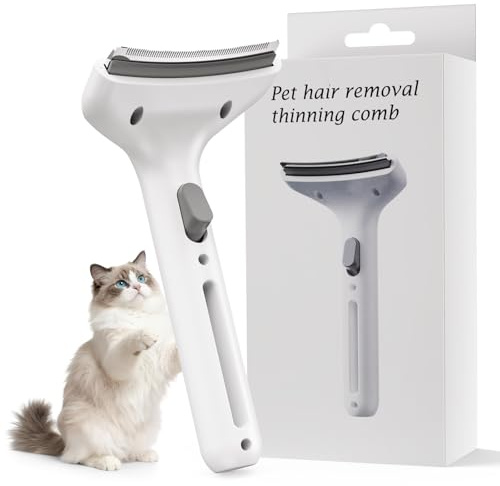 Zivacate Spazzola per Cani e Gatto, Pulizia con un Clic, Toglie Pelo Morto e Nodi, Riduce Perdita dei Peli Animali, Design minimalista, Spazzola per Sottopelo per Cani e Gatti, Pelo Medio e Lungo