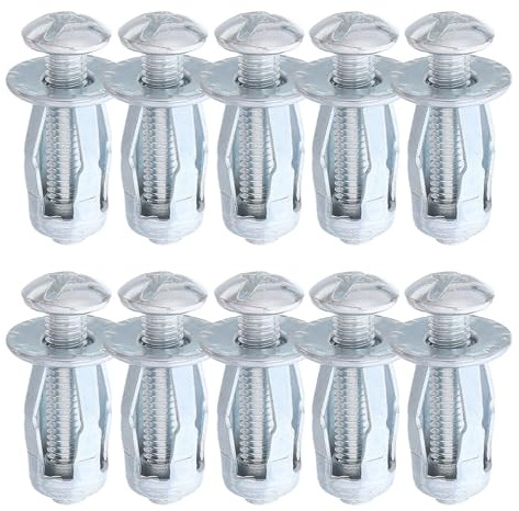 Veemoon 50 Tuercas de Expansión M5 Tipo Pétalo 5X25 MM de Acero al Carbono para Paneles de Yeso y Concreto Tornillos Metálicos de Anclaje para Fijación Segura Paredes y Techos Uso