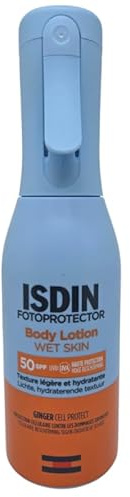 ISDIN Fotoprotector Body Lotion SPF50, Protector solar corporal ligero en pistola, Crema solar que hidrata intensamente la piel, 250ml