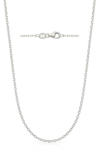 QUADRI - Collana Donna Argento 925 Maglia Marina 55 cm Catena Sottile Portaciondoli