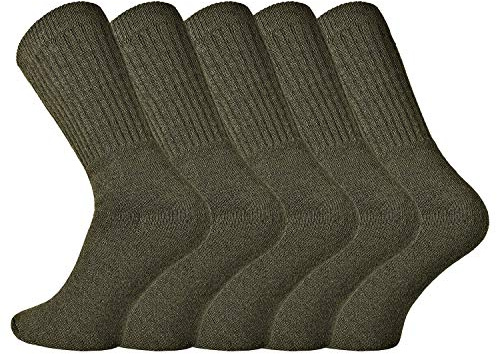 FussFreunde 5/10 o 15 Paar, Jagd-, Bundeswehr-, Outdoor-, Sport-Socken mit Anti-Loch-Garantie (43-46 - 10 Paar)