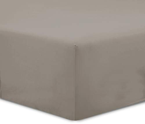 Vision - Spannbettlaken 180x200cm - Taupe - 100% Baumwolle