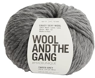 Wool and the Gang Crazy Sexy Wool, Tweed Grey (098), 200g