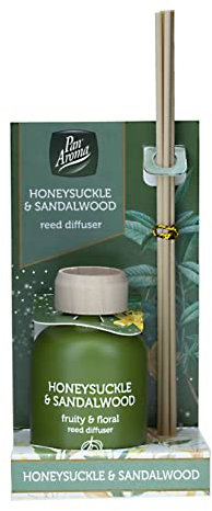 Pan Aroma Air Freshener Reed Diffuser, Sandalwood & Honeysuckle, 50Ml,Green