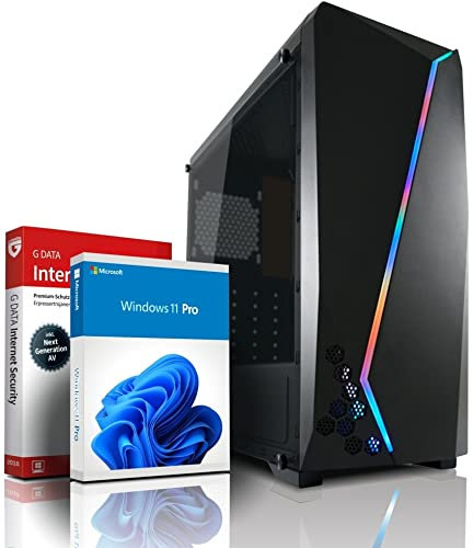 shinobee Ryzen 5 Entry Gaming/Multimedia/Office Computer mit 3 Jahren Garantie! | AMD Ryzen 5 2400G, 8 Threads, 3.90 GHz | 16GB DDR4 | 256 GB SSD + 1TB | AMD Vega11 Grafik 4GB | WLAN | Win11-6827