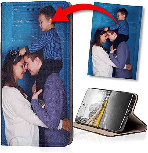Handyhülle für Huawei Y6 2019 Hülle aus Kunstleder selbst gestalten - selbst gestaltet / personalisiert - Deine Hülle Dein Design - personalisieren bedrucken mit eigenem Bild Motiv Smart Magnet