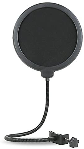Pop Filter für Mikrofone, Popschutz Mikrofon Absorber Filter mit Stand Clip,Mikrofon Popschutz Mic Windschutz Schaum Windschutzscheibe Pop Filter für Blue Yeti,Audio Technica und andere Mikrofone