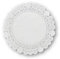 MAQA 100 pcs Napperons en papier dentelle pour décorations 25 cm, napperon rond en papier pour fêtes et mariages, Dentelle blanche décorative pour cérémonies et événements