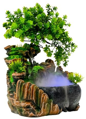 Fontana da Interni con Luce Fontana da Tavolo Fontana da Interno Fontanella Decorativa da Interni Fontana Decorativa da Interni e Esterne con Atomizzatore e Luce LED