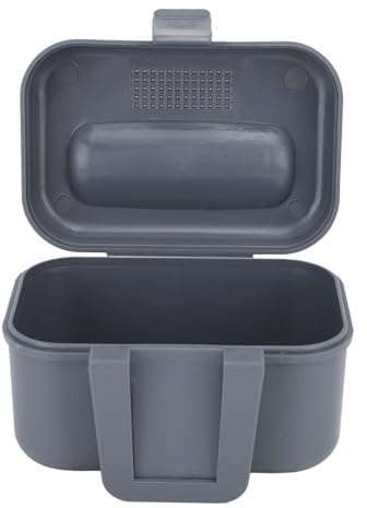 RiToEasysports Boîte à Appâts Vivants de Pêche, Boîte de Glacière D'appât en Plastique Support D'appât de Ver étanche Résistant à la Chaleur Conteneur D'appâts Vivants Gris (Taille Moyenne pour