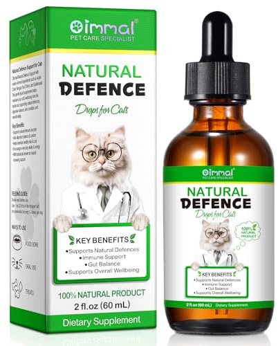 Antibióticos Naturales para Gatos,60ml Cat Multivitamin es antibióticos Efecto Antibacteriano para los,apoya inmunológico y Gatos Alivio de Alergias,Suministros de Salud Gatos