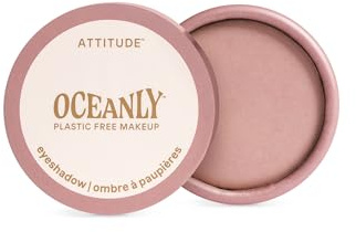 ATTITUDE Oceanly Eyeshadow, EWG Verified, Single Shimmer Cream Eyeshadow, Plastic-Free, Vegan Beauty and Makeup, Pretty in Pink, 5 mL