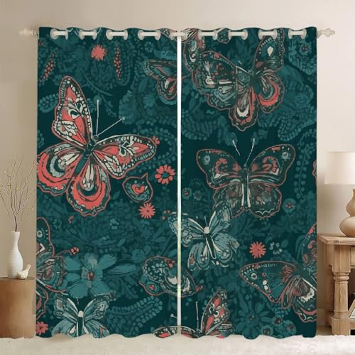 Obere Etagenbett-Vorhänge, 2 m lang, Etagenbettvorhänge, verdickter Stoff, Verdunkelungsvorhänge, seitliche Öffnungstür mit großem Raum (3 x Vorhang + Regal 1,2 m x Blume A), Premium-Verdunkelung,