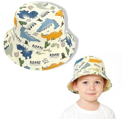 COYUN Sombrero de Sol para Bebé Gorro Bebe Verano Gorra Pescador Protección Solar Bebé Niños y Niñas UPF 50+ Gorra Playa Plegable con Correa Sombrero de Playa de ala Ancha para bebés