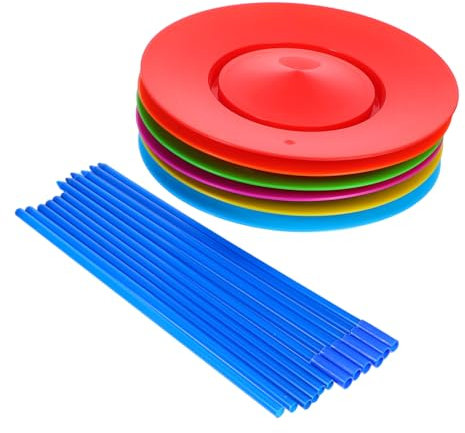 GALPADA Assiettes Tournantes Et Baguettes pour Garçon Fille Jouet D'acrobatie pour Garçon De Jonglage avec Accessoires pour Fête Anniversaire Intérieur Ou Extérieur