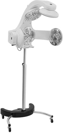 Cuffia da parrucchiere, 1300 W, per asciugacapelli, riscaldamento, per salone da parrucchiere, con supporto, 40 – 70 °C, 135 – 175 cm, altezza regolabile