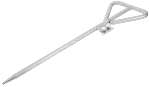 Yardenfun Varilla de Tierra Galvanizada Portátil Resistente para Puesta Tierra Eléctrica Vallados Antenas y Generadores Instalación Rápida y Protección Segura para Hogar