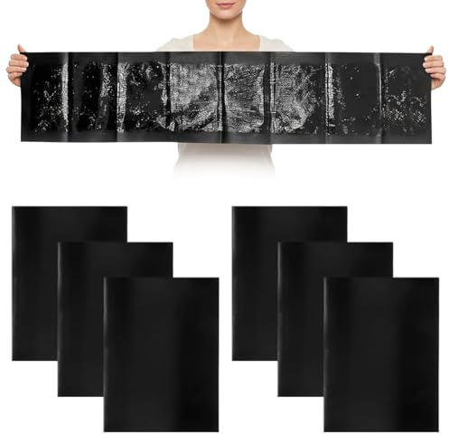 Nhgkju 6 stycken självhäftande fällor, 120 cm x 28 cm extra stark tejp, självhäftande fälla, lätt att använda, skrapfälla, kakerlackfälla, fruktflugfälla – värm upp före användning