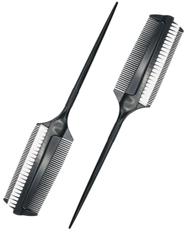 Gogogmee Set 2 Pezzi Spazzola e Pettine per Tintura Chioma Doppia Faccia in Plastica, Applicatore Colore per Uso Professionale e Domestico, Strumento Compatto per Styling e Colorazione