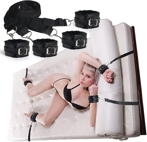 Hallowa Bondageset bondage fesseln sex mit handfessel fußfesseln Sex toys fürs Bett BDSM Set bett set fesseln sm sexspielzeug für anfänger und paare extrem Fessel-Set