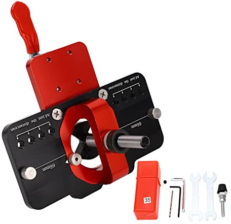 Maschera per Cerniera Nascosta 35 Mm Guida per Foratura del Foro della Cerniera della Porta Kit di Punte per Trapano Set in Lega di Alluminio Strumento di Montaggio per