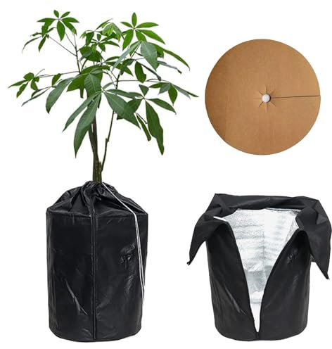 DAZZTIME Housses d’Hivernage pour Plantes en Pot,Housse Hivernage Plante,Sac de Protection Thermique pour Pot de Fleurs,Sac Protection Contre Le Gel Hivernal pour Plantes en Pot.